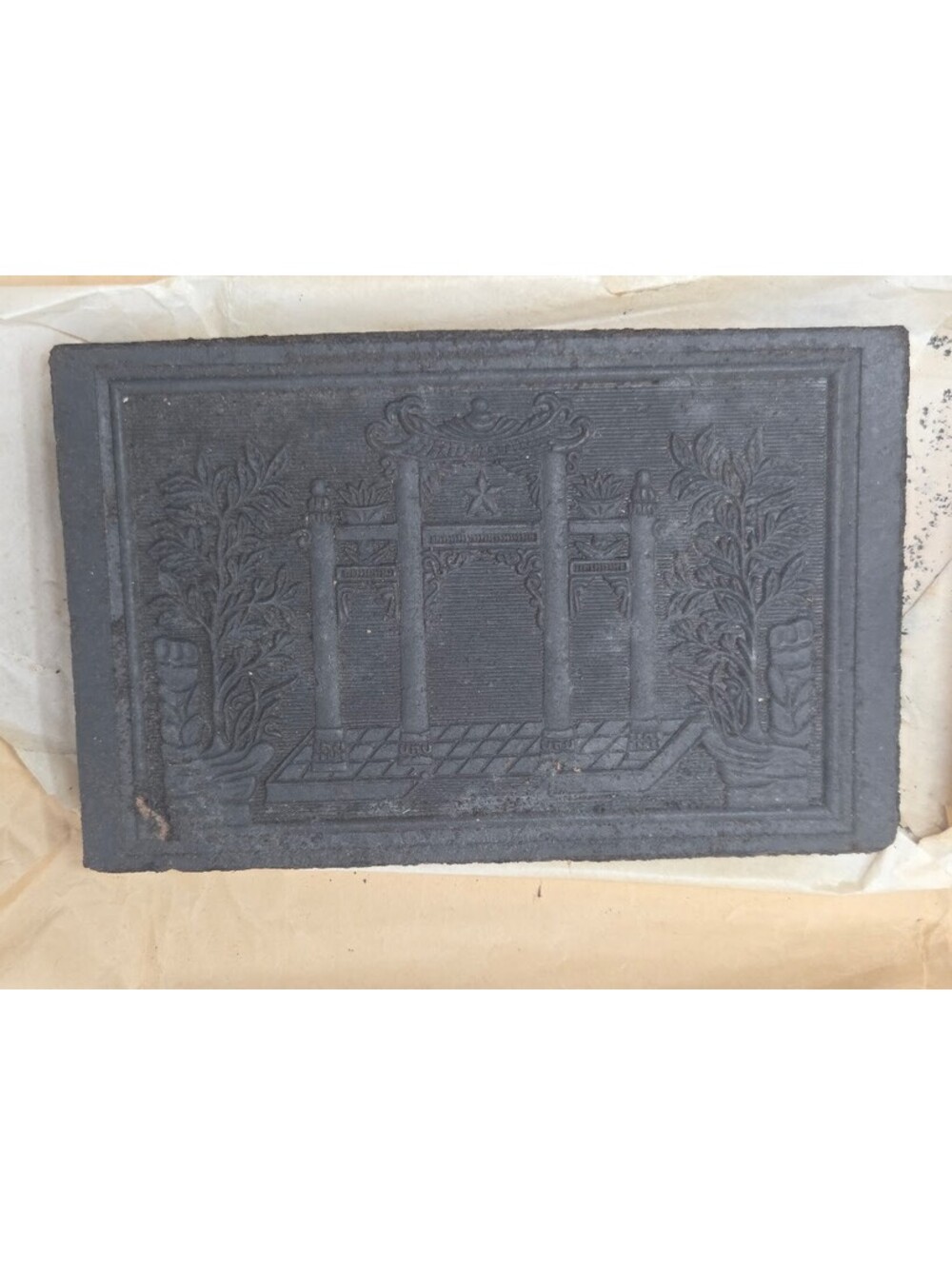 Victorian Pressed Tea Brick Ornate Panel Relief Cast Design Intact